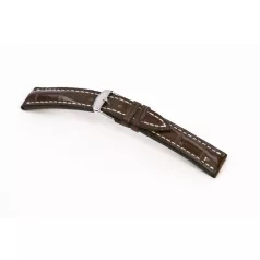   RIOS Jet Breitling aligátorbőr óraszíj, mokkabarna, 22/18mm