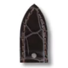 RIOS Geneve Patek Philippe aligátorbőr óraszíj, mokkabarna, 18/14mm