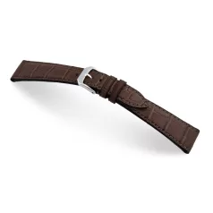  RIOS Geneve Patek Philippe aligátorbőr óraszíj, mokkabarna, 21/16mm