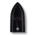 RIOS Geneve Patek Philippe aligátorbőr óraszíj, fekete, 20/16mm