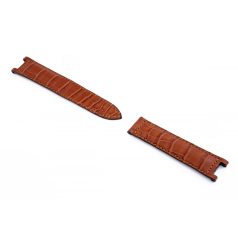   RIOS Versailles Cartier Pasha aligátorbőr óraszíj, konyakbarna, 20/18mm