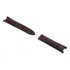   RIOS Versailles Cartier Pasha aligátorbőr óraszíj, mokkabarna, 20/18mm