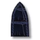 RIOS Versailles Cartier Pasha aligátorbőr óraszíj, óceánkék, 18/16mm