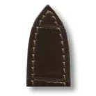 RIOS Louvre Cartier Tank aligátorbőr óraszíj, mokkabarna,  "M" 18/16mm