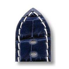   RIOS Modena Panerai aligátorbőr óraszíj, óceánkék, 24/22mm