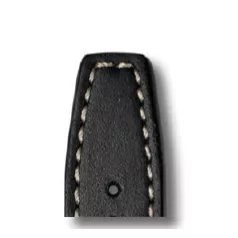 RIOS Blizzard IWC bőr óraszíj, fekete, 20/18mm