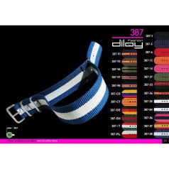 Diloy Nato óraszíj, narancs, 22mm