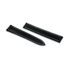 RIOS Engineer Omega bőr óraszíj, fekete, 20/18mm