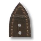 RIOS Master Omega bőr óraszíj, mokkabarna, 19/16mm