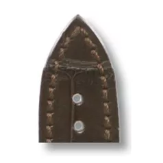 RIOS Master Omega bőr óraszíj, mokkabarna, 20/18mm