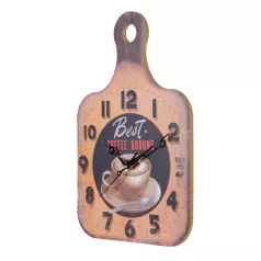 Retro nosztalgia fa quartz falióra, barna