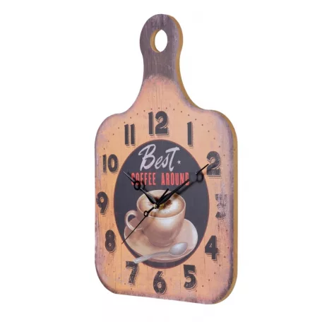 Retro nosztalgia fa quartz falióra, barna
