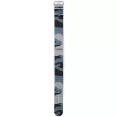   Hirsch Rush NATO óraszíj, fekete/kék/szürke, camouflage, 22 mm