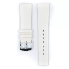 Hirsch Pure kaucsuk óraszíj, fehér, 18/16