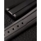 Hirsch Hevea kaucsuk óraszíj, fekete, 20/18L