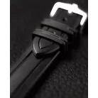 Hirsch Hevea kaucsuk óraszíj, fekete, 22/20L