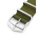 Hirsch Rush Recycle NATO óraszíj, zöld, 22 mm