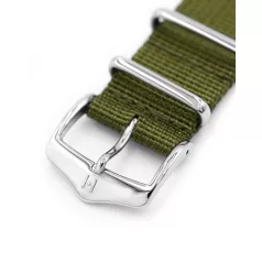 Hirsch Rush Recycle NATO óraszíj, zöld, 22 mm