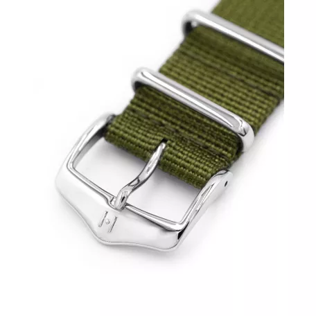 Hirsch Rush Recycle NATO óraszíj, zöld, 22 mm