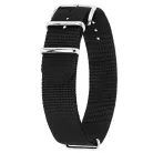 Hirsch Rush Recycle NATO óraszíj, fekete, 22 mm