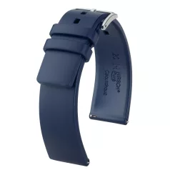 Hirsch Pure kaucsuk óraszíj, sötétkék, 20/18L