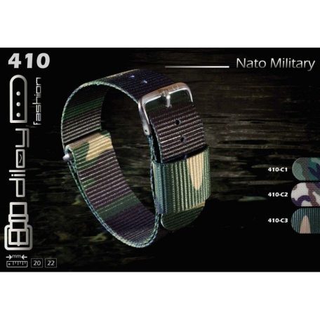 Diloy Nato óraszíj, terepmintás C2, 20mm