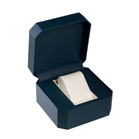 TEXTILBŐR ÓRATARTÓ DOBOZ, ÓRADOBOZ 1 ÓRÁNAK, KÉK