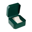 TEXTILBŐR ÓRATARTÓ DOBOZ, ÓRADOBOZ 1 ÓRÁNAK, ZÖLD