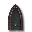 RIOS Smart bőr óraszíj, fekete/narancs, 20/18mm