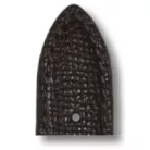 RIOS French bőr óraszíj, fekete, 20/18mm
