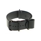 RIOS Nato Madrid bőr óraszíj, szürke, 20/20mm