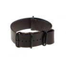 RIOS Nato Madrid bőr óraszíj, mokkabarna, 18/18mm