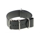 RIOS Nato Lisbon bőr óraszíj, szürke, 22/22mm