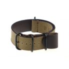 RIOS Nato Tallinn canvas óraszíj, mokkabarna, 18/18mm