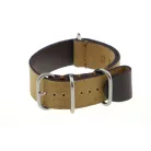 RIOS Nato Warsaw canvas óraszíj, konyakbarna, 18/18mm