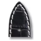 RIOS New Orleans bőr óraszíj, fekete, 16/14mm