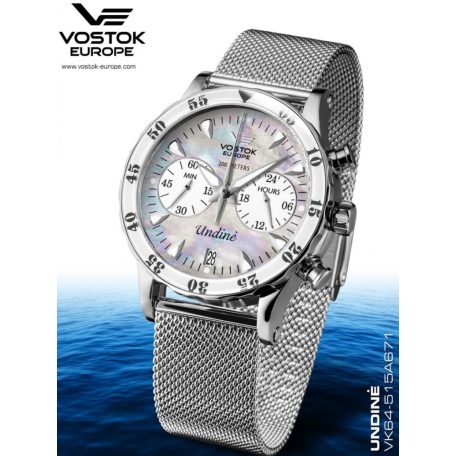 VOSTOK EUROPE UNDINÉ VK64-515A671-B NŐI KARÓRA