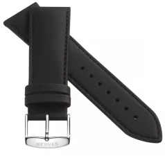   STAILER Premium Water Resistant bőr óraszíj, fekete 18/16 L