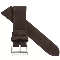   STAILER Premium Alaska nubuck bőr óraszíj, sötétbarna 22/20 L