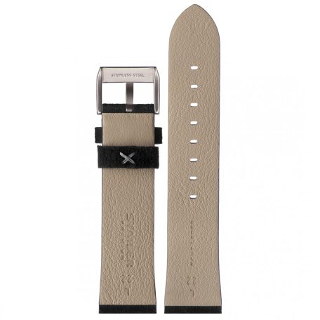 STAILER Premium Alaska nubuck bőr óraszíj, sötétbarna 22/20 L