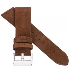 STAILER Premium Alaska nubuck bőr óraszíj, barna 22/20 L