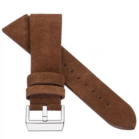 STAILER Premium Alaska nubuck bőr óraszíj, barna 22/20 L