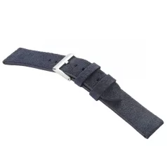 STAILER Premium Alaska nubuck bőr óraszíj, kék 22/20 L