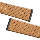 STAILER Premium Flex Perfo bőr óraszíj, fekete 22/20 L