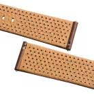 STAILER Premium Flex Perfo bőr óraszíj, sötétbarna 22/20 L