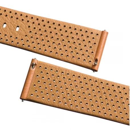 STAILER Premium Flex Perfo bőr óraszíj, barna 22/20 L