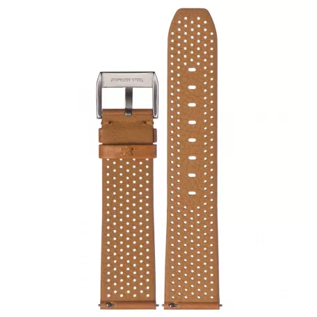 STAILER Premium Flex Perfo bőr óraszíj, barna 22/20 L
