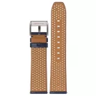 STAILER Premium Flex Perfo bőr óraszíj, kék 22/20 L