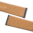 STAILER Premium Flex Perfo bőr óraszíj, kék 22/20 L
