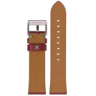 STAILER Premium Select vegán bőr óraszíj, bordó 20/18 L